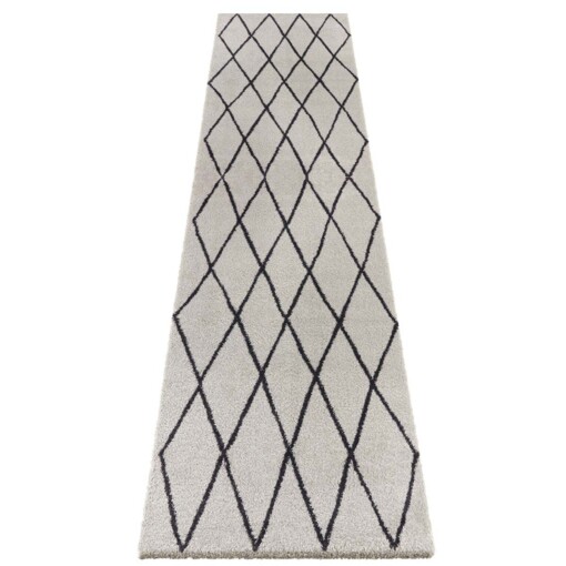 Loper Scandinavisch Abbe Elle Decoration - zilver/antraciet - overzicht boven