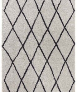 Scandinavisch vloerkleed Elle Decoration Abbe - zilver/antraciet - overzicht boven, thumbnail