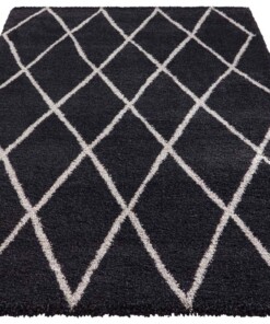 Scandinavisch vloerkleed Elle Decoration Abbe - antraciet/zilver - overzicht schuin, thumbnail Scandinavisch vloerkleed Elle Decoration Abbe - antraciet/zilver - overzicht schuin, thumbnail