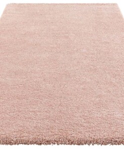 Hoogpolig vloerkleed Orly Elle Decoration - roze - overzicht schuin, thumbnail