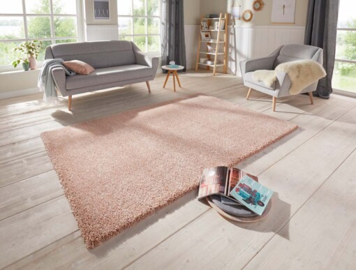 Hoogpolig vloerkleed Orly Elle Decoration - roze - sfeer