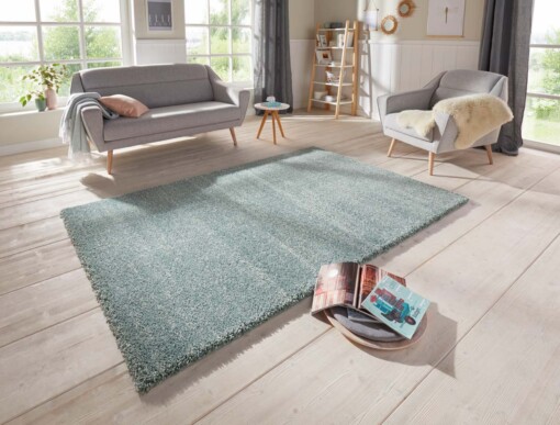 Hoogpolig vloerkleed Orly Elle Decoration - groen - sfeer