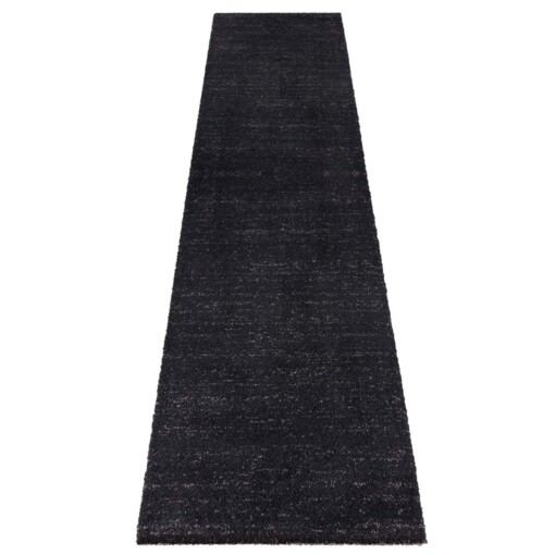 Loper hoogpolig Orly Elle Decoration - antraciet/zwart - overzicht boven