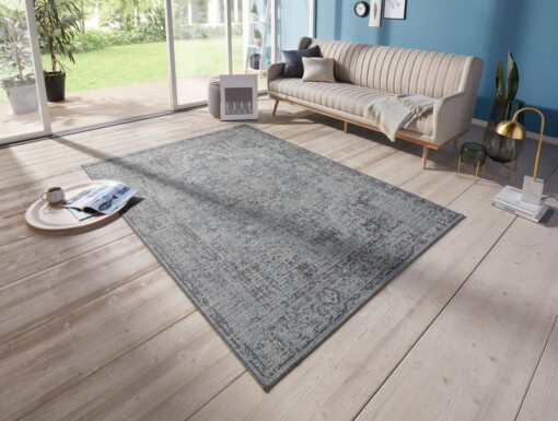 Binnen & buiten vloerkleed Cenon Elle Decoration - blauw - sfeer