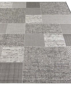 Binnen & buiten vloerkleed Agen Elle Decoration - crème/antraciet - overzicht schuin, thumbnail