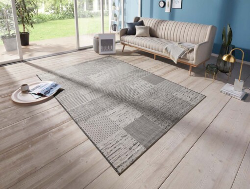 Binnen & buiten vloerkleed Agen Elle Decoration - crème/antraciet - sfeer