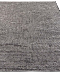 Binnen & buiten vloerkleed Blois Elle Decoration - grijs/antraciet - overzicht schuin, thumbnail