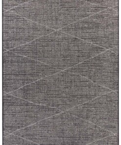 Binnen & buiten vloerkleed Blois Elle Decoration - grijs/antraciet - overzicht boven, thumbnail