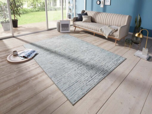 Binnen & buiten vloerkleed Laval Elle Decoration - blauw/antraciet - sfeer