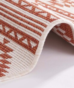 Design binnen & buiten vloerkleed Maple - terracotta/crème - close up, thumbnail