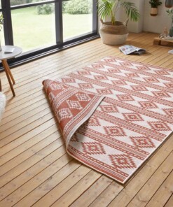 Design binnen & buiten vloerkleed Maple - terracotta/crème - sfeer