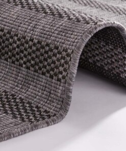 Design binnen & buiten vloerkleed Delilia - grijs/antraciet - close up, thumbnail