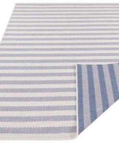 Design binnen & buiten vloerkleed Delilia - blauw/crème - overzicht schuin, thumbnail Design binnen & buiten vloerkleed Delilia - blauw/crème - overzicht schuin, thumbnail