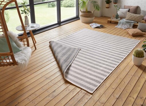 Design binnen & buiten vloerkleed Delilia - grijs/crème - sfeer