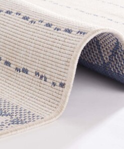 Binnen & buiten vloerkleed Bahama's - blauw/creme - close up, thumbnail Binnen & buiten vloerkleed Bahama's - blauw/creme - close up, thumbnail