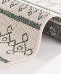 Binnen & buiten vloerkleed Madeira - groen/creme - close up, thumbnail Binnen & buiten vloerkleed Madeira - groen/creme - close up, thumbnail