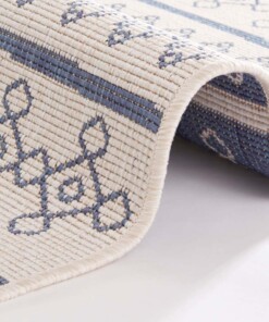 Binnen & buiten vloerkleed Madeira - blauw/creme - close up, thumbnail Binnen & buiten vloerkleed Madeira - blauw/creme - close up, thumbnail