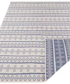 Binnen & buiten vloerkleed Madeira - blauw/creme - overzicht schuin, thumbnail Binnen & buiten vloerkleed Madeira - blauw/creme - overzicht schuin, thumbnail