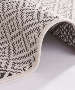 Binnen & buiten vloerkleed Maui - zwart/antraciet - close up, thumbnail