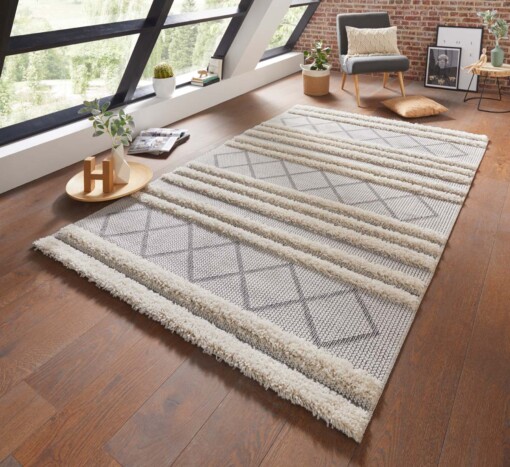 Design Vloerkleed Safi - crème/grijs - sfeer