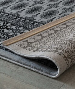 Design perzisch tapijt Royalty - Oud klassiek grijs - close up vouw