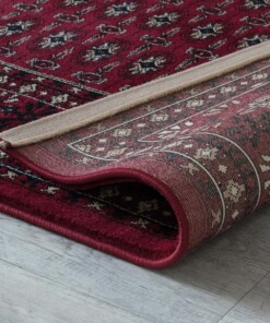 Design perzisch tapijt Royalty - Oud klassiek rood - close up vouw