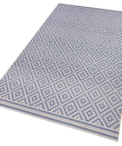 Buitenkleed ruiten Raute - blauw/crème - overzicht schuin, thumbnail Buitenkleed ruiten Raute - blauw/crème - overzicht schuin, thumbnail