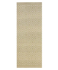 Loper binnen & buiten ruiten Raute - groen/crème - overzicht boven, thumbnail Loper binnen & buiten ruiten Raute - groen/crème - overzicht boven, thumbnail