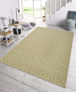 Binnen & buiten vloerkleed ruiten Karo - groen/crème - sfeer, thumbnail Binnen & buiten vloerkleed ruiten Karo - groen/crème - sfeer, thumbnail