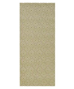 Loper binnen & buiten ruiten Karo - groen/crème - overzicht boven, thumbnail