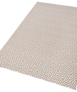 Binnen & buiten vloerkleed ruiten Karo - grijs/crème - overzicht schuin, thumbnail Binnen & buiten vloerkleed ruiten Karo - grijs/crème - overzicht schuin, thumbnail