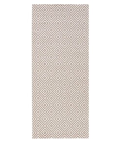 Balkonkleed ruiten Karo - grijs/crème - overzicht boven, thumbnail