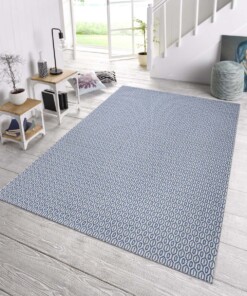 Binnen & buiten vloerkleed Coin - blauw - sfeer, thumbnail Binnen & buiten vloerkleed Coin - blauw - sfeer, thumbnail