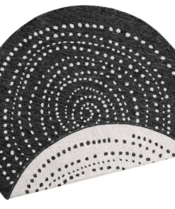 Binnen & buiten vloerkleed rond Bali - zwart/crème - overzicht boven, thumbnail Binnen & buiten vloerkleed rond Bali - zwart/crème - overzicht boven, thumbnail