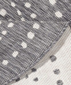 Binnen & buiten vloerkleed rond Bali - grijs/crème - close up, thumbnail Binnen & buiten vloerkleed rond Bali - grijs/crème - close up, thumbnail