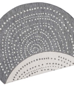 Binnen & buiten vloerkleed rond Bali - grijs/crème - overzicht boven, thumbnail Binnen & buiten vloerkleed rond Bali - grijs/crème - overzicht boven, thumbnail