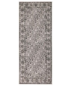 Loper binnen & buiten Curacao - zwart/creme - overzicht boven, thumbnail