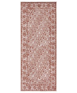 Loper binnen & buiten Curacao - terracotta/crème - overzicht boven, thumbnail Loper binnen & buiten Curacao - terracotta/crème - overzicht boven, thumbnail