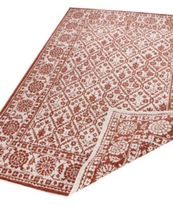 Binnen & buiten vloerkleed Curacao - terracotta/crème - overzicht schuin, thumbnail Binnen & buiten vloerkleed Curacao - terracotta/crème - overzicht schuin, thumbnail