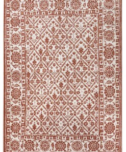 Binnen & buiten vloerkleed Curacao - terracotta/crème - overzicht boven, thumbnail Binnen & buiten vloerkleed Curacao - terracotta/crème - overzicht boven, thumbnail