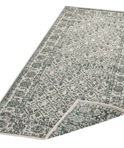 Loper binnen & buiten Curacao - groen/crème - overzicht schuin, thumbnail Loper binnen & buiten Curacao - groen/crème - overzicht schuin, thumbnail