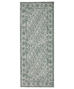 Loper binnen & buiten Curacao - groen/crème - overzicht boven, thumbnail Loper binnen & buiten Curacao - groen/crème - overzicht boven, thumbnail