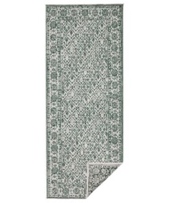 Loper binnen & buiten Curacao - groen/crème - overzicht boven, thumbnail Loper binnen & buiten Curacao - groen/crème - overzicht boven, thumbnail