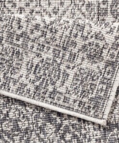 Loper binnen & buiten Curacao - grijs/crème - close up, thumbnail Loper binnen & buiten Curacao - grijs/crème - close up, thumbnail