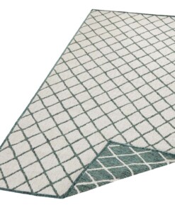 Loper binnen & buiten ruiten Malaga - groen/crème - overzicht schuin, thumbnail Loper binnen & buiten ruiten Malaga - groen/crème - overzicht schuin, thumbnail