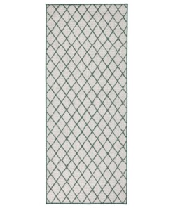 Loper binnen & buiten ruiten Malaga - groen/crème - overzicht boven, thumbnail Loper binnen & buiten ruiten Malaga - groen/crème - overzicht boven, thumbnail