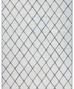 Binnen & buiten vloerkleed ruiten Malaga - blauw/crème - overzicht boven, thumbnail Binnen & buiten vloerkleed ruiten Malaga - blauw/crème - overzicht boven, thumbnail