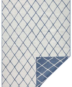 Binnen & buiten vloerkleed ruiten Malaga - blauw/crème - overzicht boven, thumbnail Binnen & buiten vloerkleed ruiten Malaga - blauw/crème - overzicht boven, thumbnail