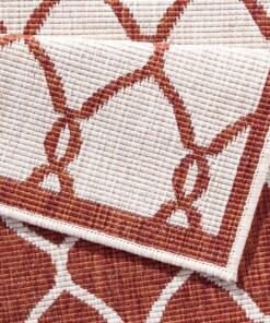 Loper binnen & buiten Rimini - terracotta/crème - close up, thumbnail Loper binnen & buiten Rimini - terracotta/crème - close up, thumbnail