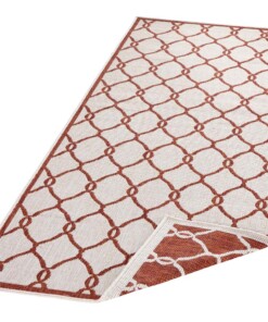 Loper binnen & buiten Rimini - terracotta/crème - overzicht schuin, thumbnail Loper binnen & buiten Rimini - terracotta/crème - overzicht schuin, thumbnail